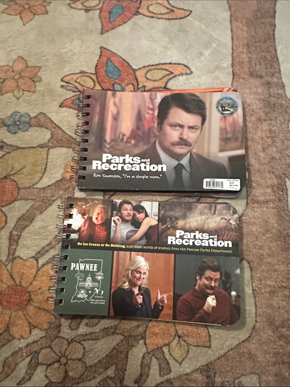 2 for 1 Parks and Recreation Spiral books- Ron Swanson & Cast